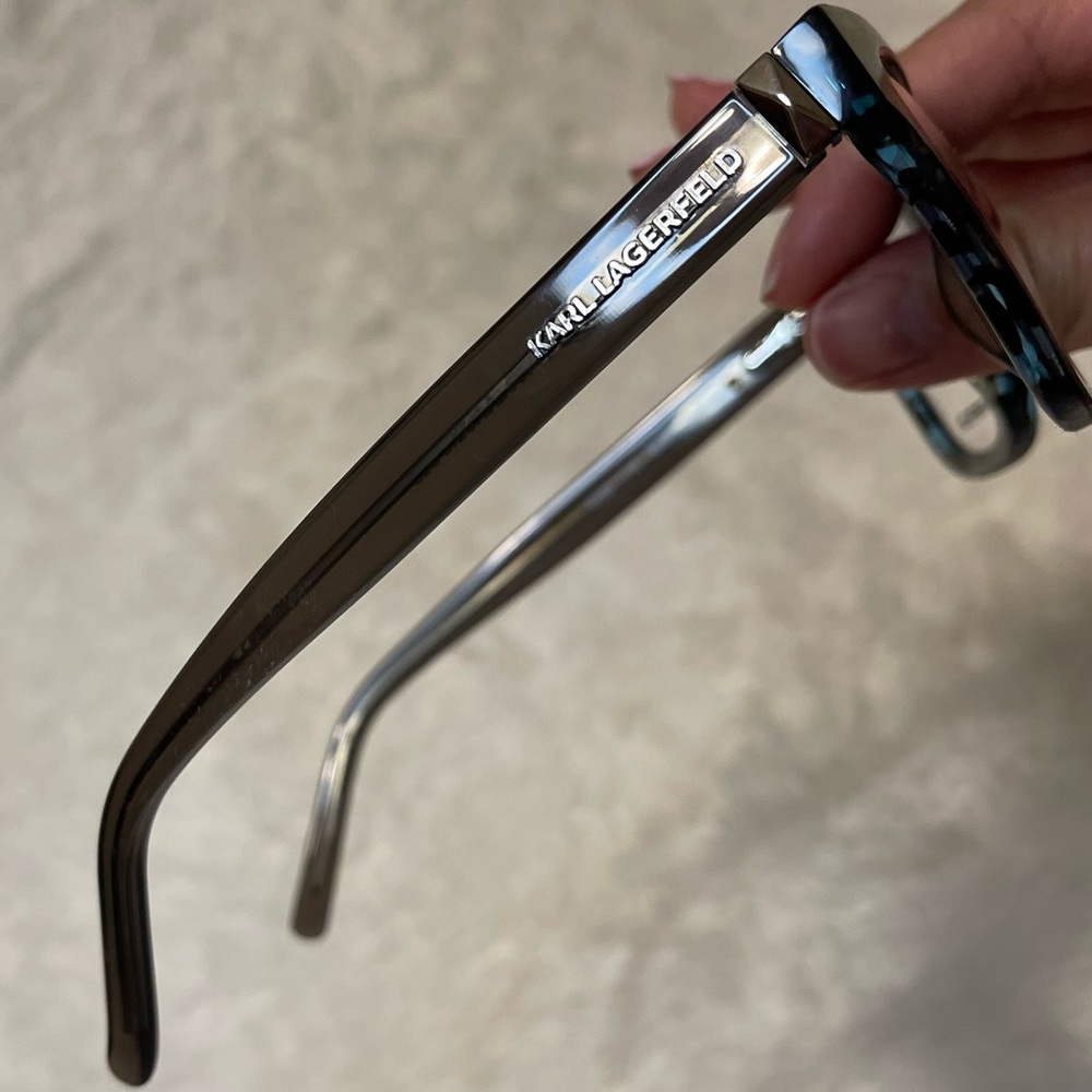 Women’s Karl Lagerfeld Glasses - Striped Green - Picture 7 of 7